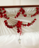 Large Rosary with Red Spray Roses