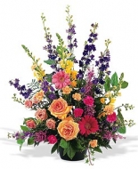 Beautiful Roses in this Garden Arrangement to send your Deepest Sympathy